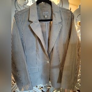 Joan Rivers Sear Sucker Classic Blazer
